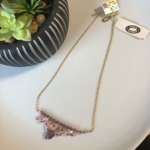 ✨New with Tags Steve Madden Gold Chain Necklace w/Pink Stones